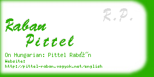 raban pittel business card